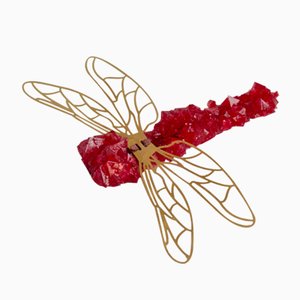 Crystal Dragonfly Brooch by Isaac Monté