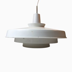 White Tiered Pendant Lamp from Louis Poulsen, 1970s