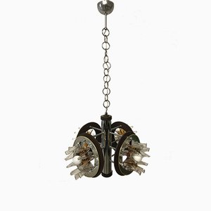 Lampadario Mid-Century in vetro di Murano di Mazzega