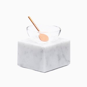 Marble and Glass Half Moon Bowl by Elisa Ossino for Paola C.