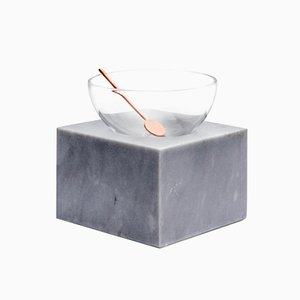 Bol Coppa Half Moon en Verre Soufflé et Marbre Versilia par Elisa Ossino pour Paola C.
