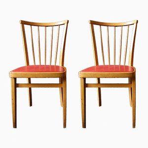 Chaises en Bois, 1950s, Set de 2