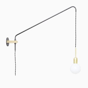 Applique Murale Potence Minimaliste Moderne en Laiton et Acier Oxydé de Balance Lamp