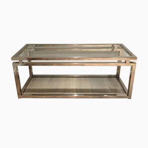 Large Modern Chrome Console Table, 1970s