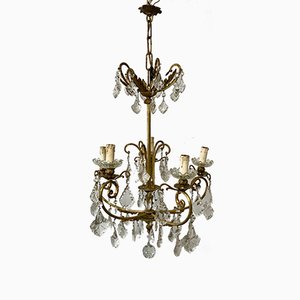 Französischer vintage Kristallglas Kronleuchter