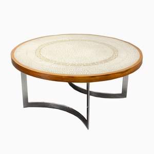 Mosaic Coffee Table on Chrome Base by Berthold Muller, 1960s
