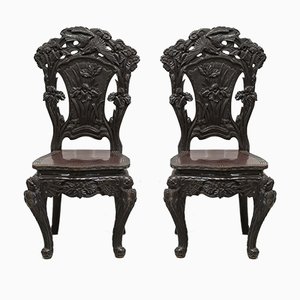 Set of Antique Carved Philippine Chairs
