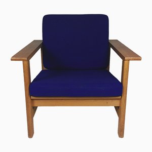 Sillón modelo 2451 de roble de Søren Holst para Fredericia, años 80