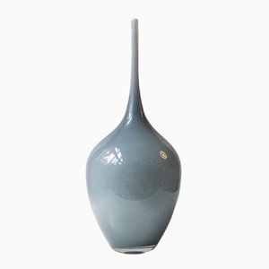 Vintage Scandinavian Long Neck Glass Vase, 1960s