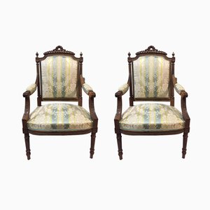 Antique French Armchairs, Set of 2