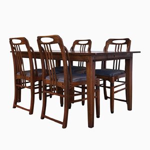 Art Deco Style Dining Room Set by Frits Schuitema, 1980s, Set of 5