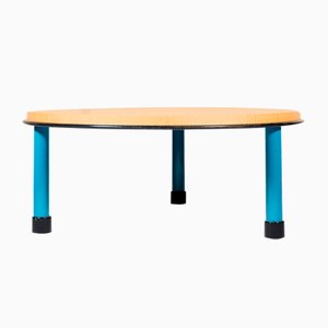 Large Italian 3-Legged Dining Table Attributed to Ettore Sottsass, 1980s