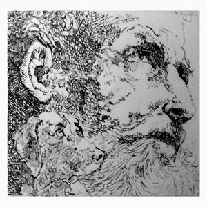Filippo Mattarozzi, Bossi-Parmigianino, lápiz y tinta, dibujo grabado