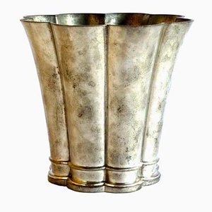 Vaso vintage in metallo di Just Andersen, Danimarca