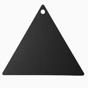 Tagliere triangolare in ceramica nera di Tiziana Pairazzi per Paira
