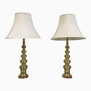 Brass Table Lamps, 1970s, Set of 2