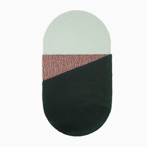 Tapis Oci Moyen RG Vert/Brique par Seraina Lareida pour Portego
