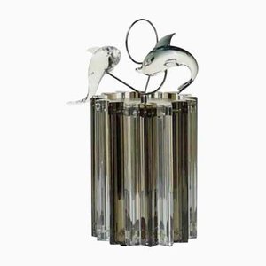Murano Glas Trilobi Tischlampe von Venini, 1960er