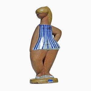 Vintage ABC Girls Dora Pottery Figurine by Lisa Larson