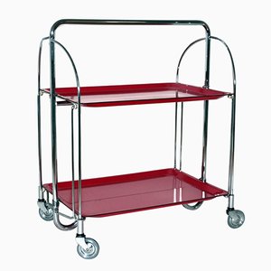 Mid-Century Collapsible Serving Trolley from Bremshey Solingen