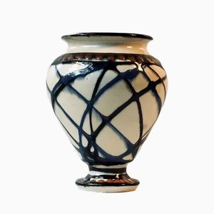 Dänische Art Deco Keramik Vase von Herman August Kähler, 1920er