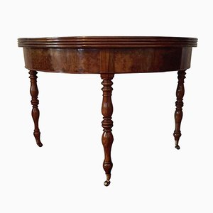Antique French Walnut Console Table, 1850s