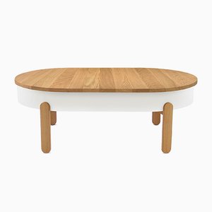 Mesa de centro Batea grande de roble blanco de Daniel García Sánchez para WOODENDOT