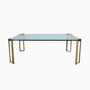 French Bronze & Glass Coffee Table, 1960s