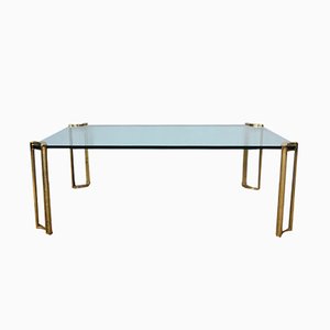 Table Basse en Bronze et Verre, France, 1960s