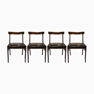 Chaises de Salon Rungstedlund en Acajou par Ole Wanscher pour Poul Jeppesens, 1960s, Set de 4