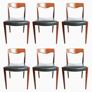 Scandinavian Teak Chairs, 1960s, Set of 6
