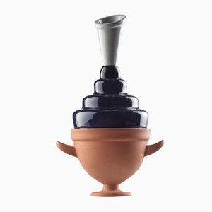 #02 Mini HYBRID Vase in Cobalt-Grey-Black by Tal Batit