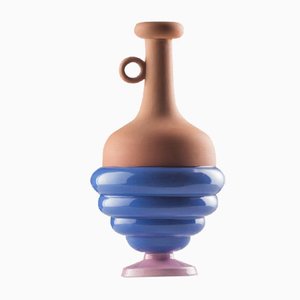 #06 Mini HYBRID Vase in Navy Blue-Light Purple by Tal Batit