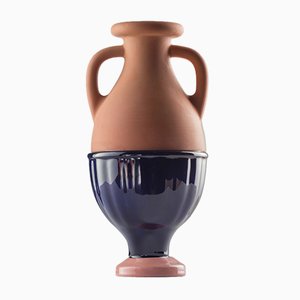 #04 Mini HYBRID Vase in Cobalt-Light Pink by Tal Batit