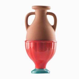 Vase #04 Mini HYBRID Rouge-Turquoise par Tal Batit