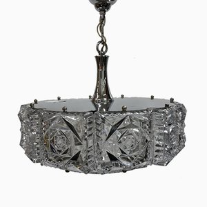 Lustre Vintage en Verre de Cristal