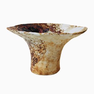 Vintage Pfifferling Vase aus polychromer Keramik von Conny Walther, 1970er