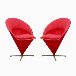 Set of Cone K1 Chairs by Verner Panton for Plus-Linje, 1958