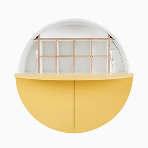 Armoire Pill Multifonction Blanche & Jaune par Dalius Razauskas pour Emko