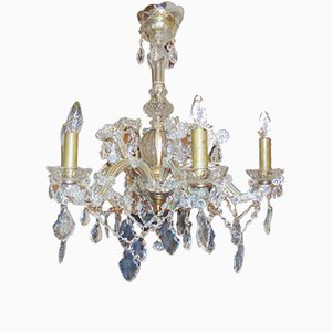 Vintage Crystal Glass Chandelier