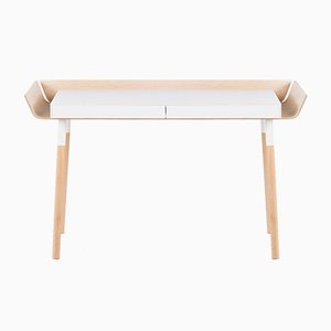 Large White My Writing Desk in Birch by etc.etc. for Emko