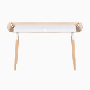 Large White My Writing Desk in Birch by etc.etc. for Emko