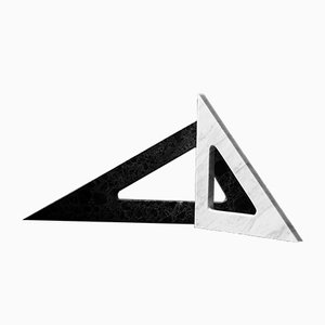 Thalis & Pythagoras Marble Triangles by Faye Tsakalides for White Cubes, Set of 2