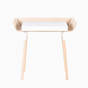 Small White My Writing Desk in Birch by etc.etc. for Emko