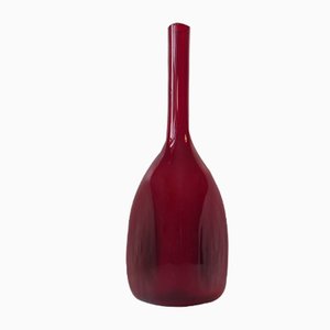 Long Necked Modernist Glass Vase by Gunnar Ander for Elme Glasbruk, 1960s
