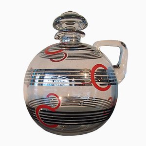 Caraffa Art Deco con motivo geometrico