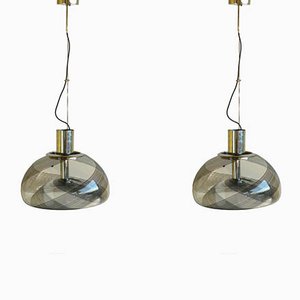 Lampe à Suspensions Vintage en Verre Murano de La Murrina, Italie, Set de 2