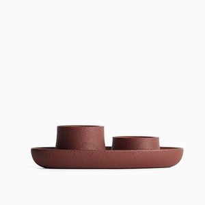 Aye Aye! Kerzenhalter mit 2 Trichtern in Weinrot von etc.etc. für Emko