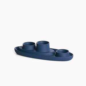 Aye Aye! Candleholder with 3 Funnels in Navy Blue by etc.etc. for Emko