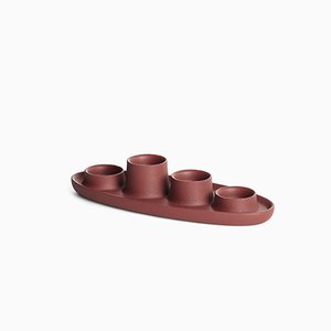 Aye Aye! Candleholder with 4 Funnels in Wine Red by etc.etc. for Emko